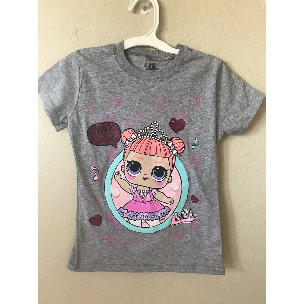 LOL Surprise Sparkle Glitter Center Stage Short Sleeve T Shirt Top Size M 5/6